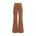 Haikure Brown Lambskin Flared Pants