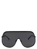 Rick Owens Black Stainless Steel Sunglasses