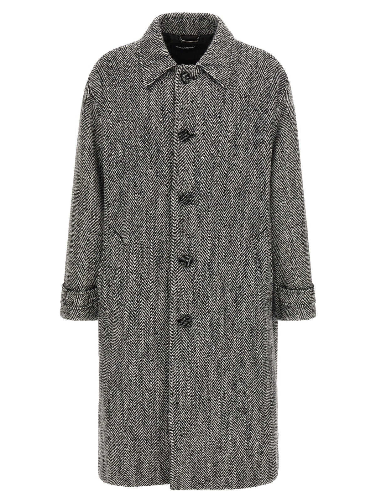 Dolce & Gabbana Multicolor Virgin Wool Coat