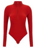 PERFECT MOMENT Red Wool Bodysuit