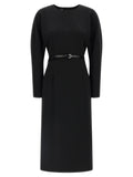 P.A.R.O.S.H. Black Polyester Midi Dress