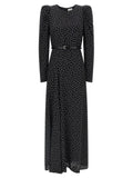P.A.R.O.S.H. Black Silk Long Dress