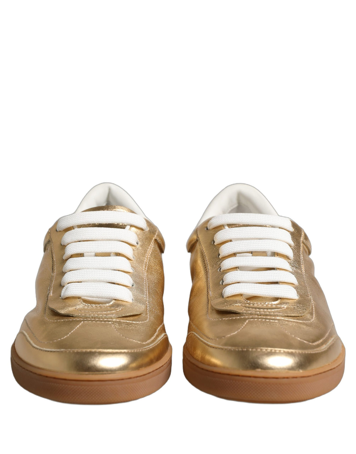 Dolce & Gabbana Gold Saint Tropez Low Top Sneakers Shoes