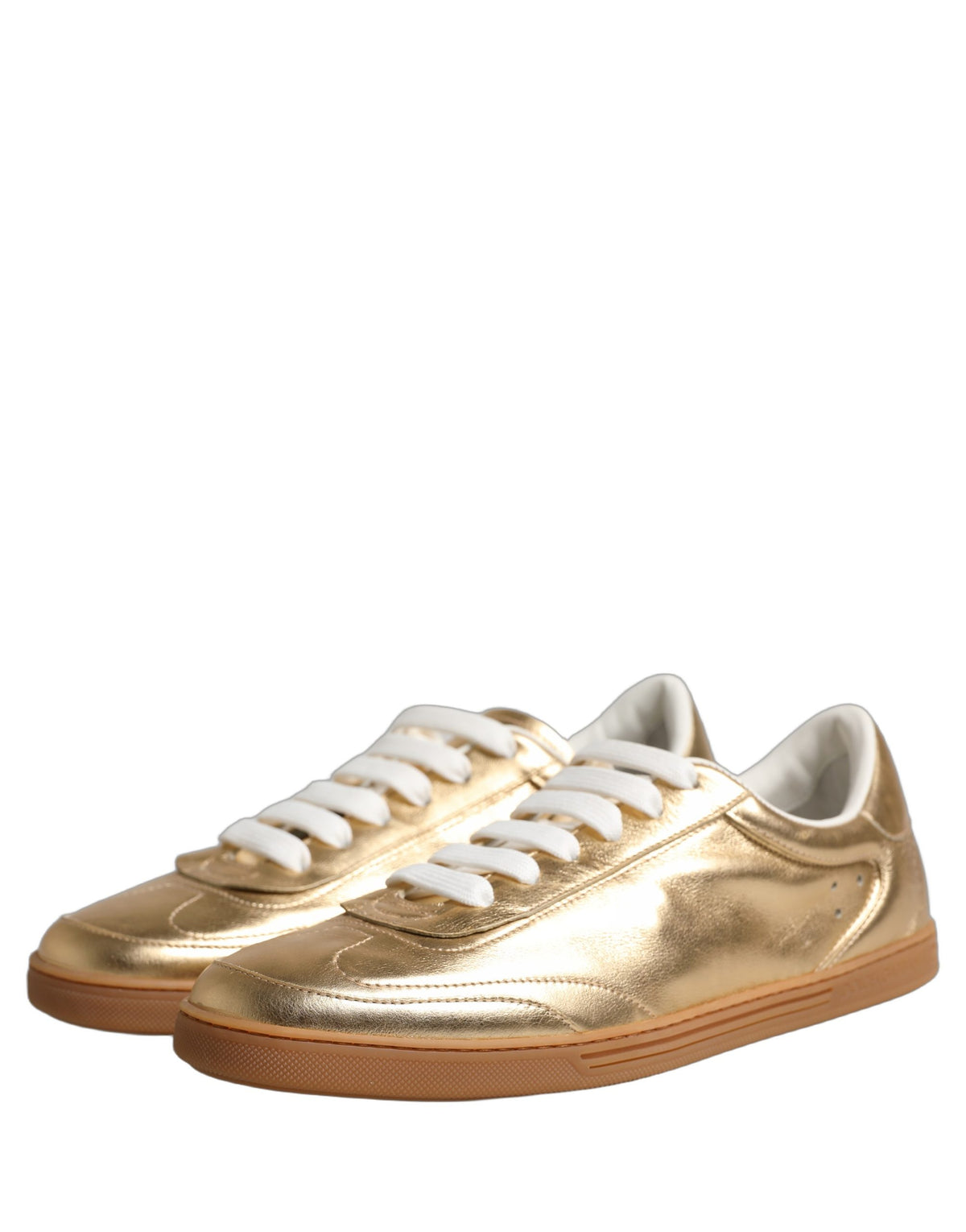 Dolce & Gabbana Gold Saint Tropez Low Top Sneakers Shoes