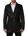 Dolce & Gabbana Black Lamb Leather Double Breasted Jacket