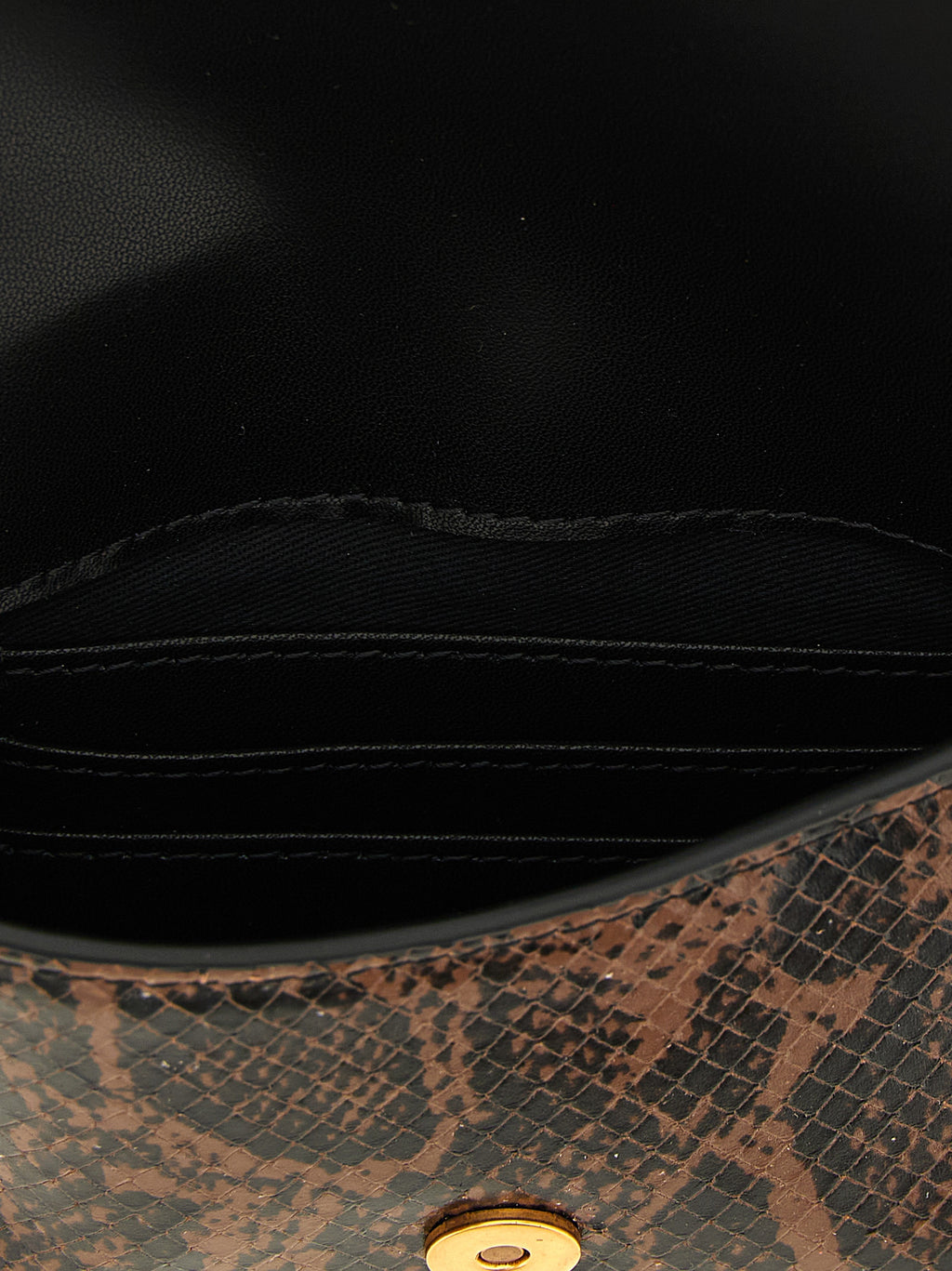 PINKO Brown Calfskin Clutch Bag