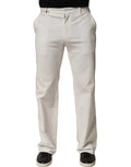 Dolce & Gabbana White Cotton StraightLeg Casual Trouser Pants