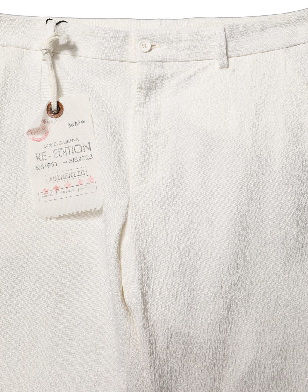 Dolce & Gabbana White Cotton StraightLeg Casual Trouser Pants