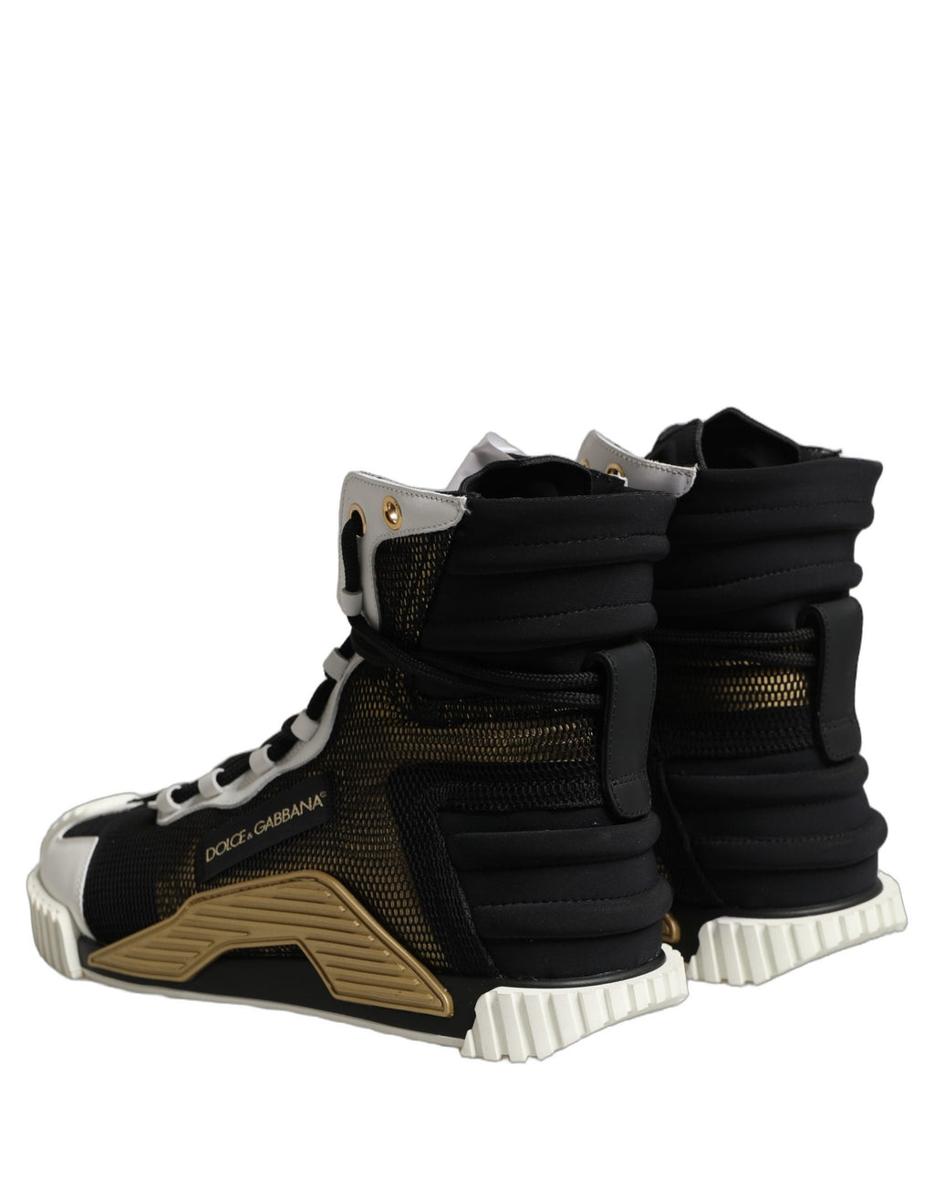 Dolce & Gabbana Black Gold NS1 High Top Sneakers Shoes