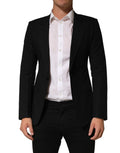 Dolce & Gabbana Black Pinstripe Men Single Breasted Jacket
