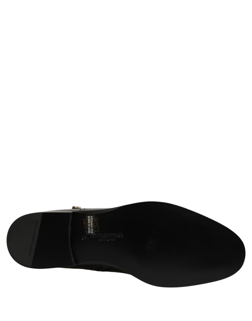 Dolce & Gabbana Black Leather Buckle Mid Calf Boots Shoes