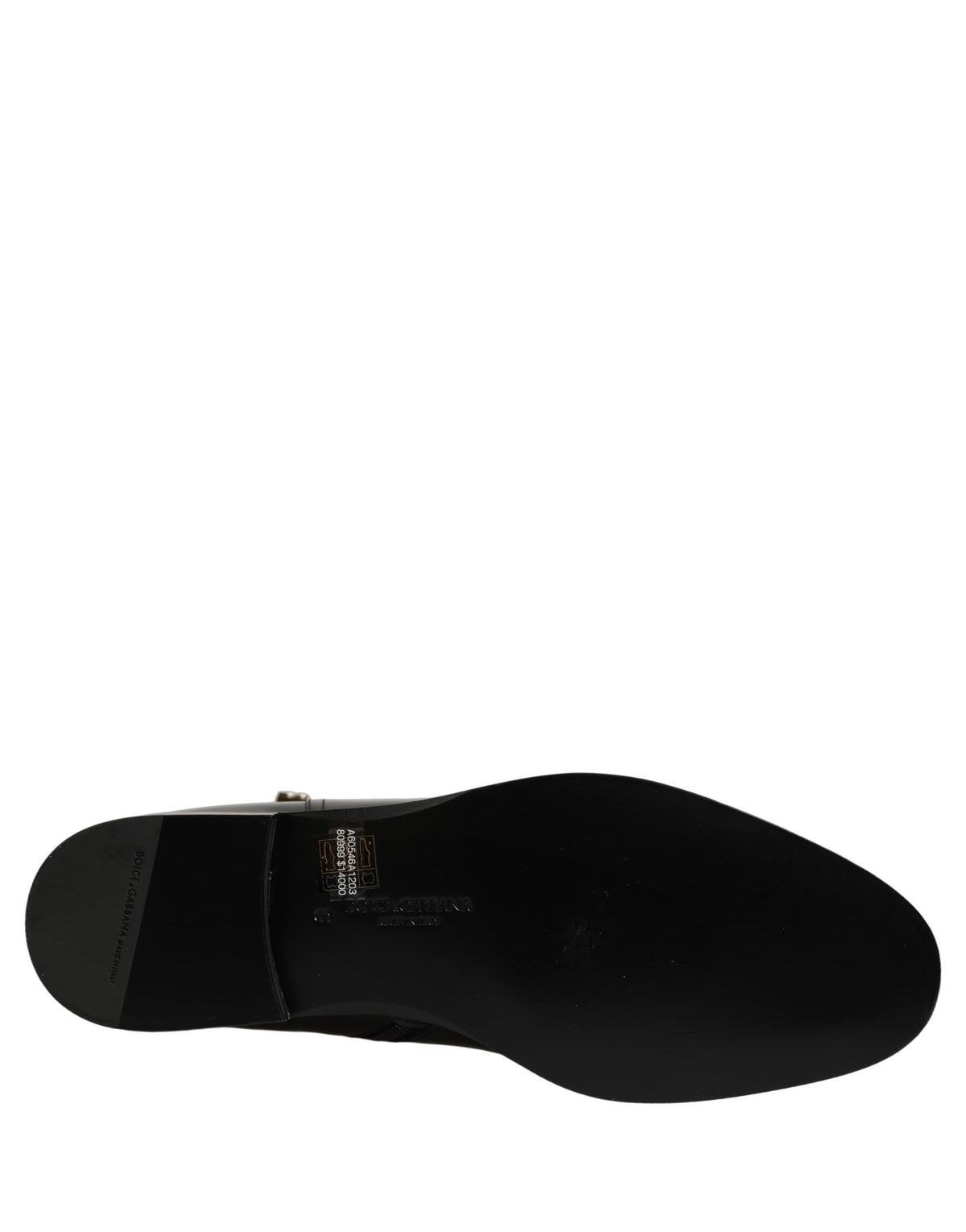 Dolce & Gabbana Black Leather Buckle Mid Calf Boots Shoes