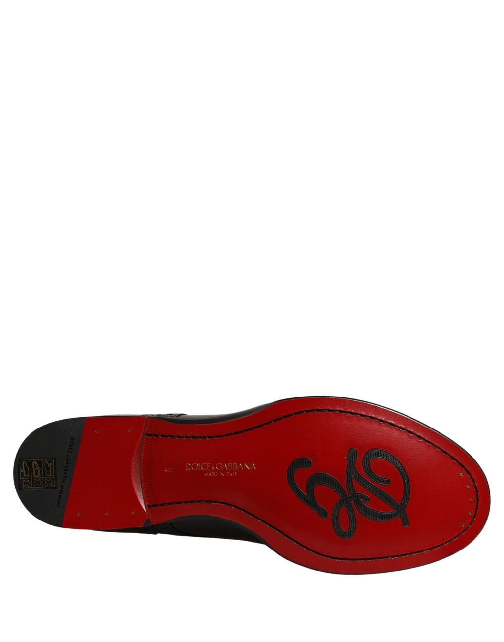 Dolce & Gabbana Maroon Calfskin Leather Derby Men Dress Shoes
