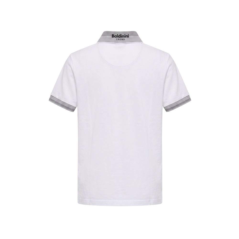 Baldinini Trend White Cotton Men Polo-Shirt