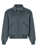 SECOND/LAYER Gray Viscose Bomber