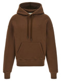 Ami Paris Brown Cotton Hoodie