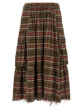 R13 Brown Cotton Mini Skirt