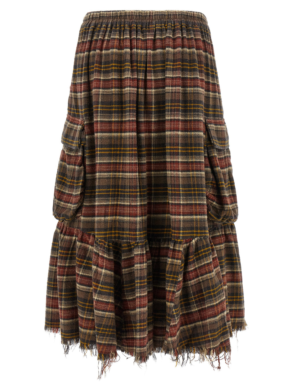 R13 Brown Cotton Mini Skirt