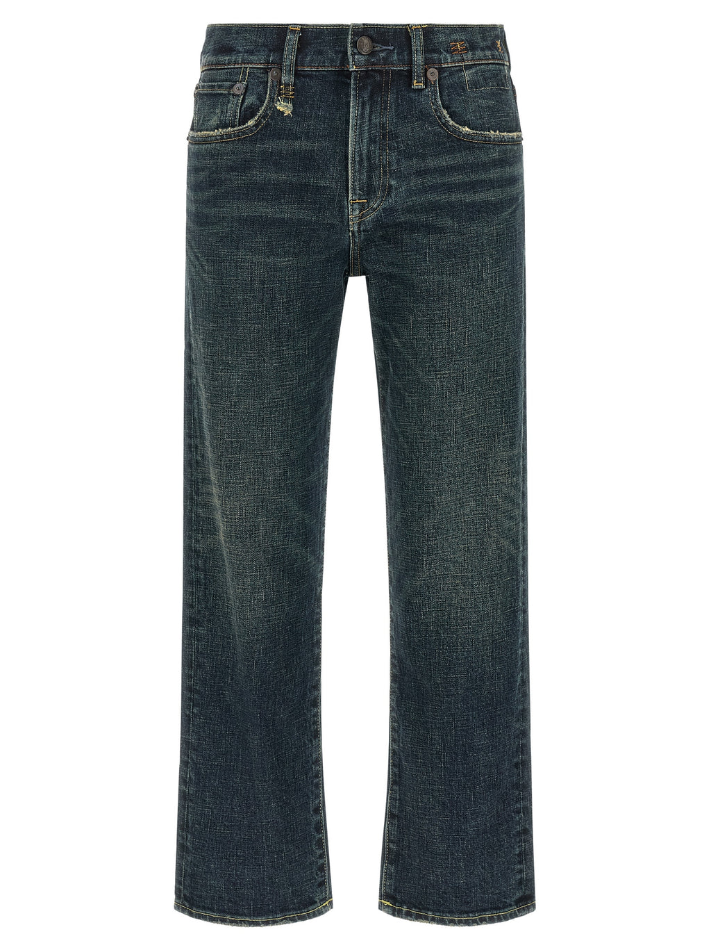 R13 Blue Cotton Straight-Leg Jeans