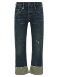R13 Blue Cotton Straight-Leg Jeans