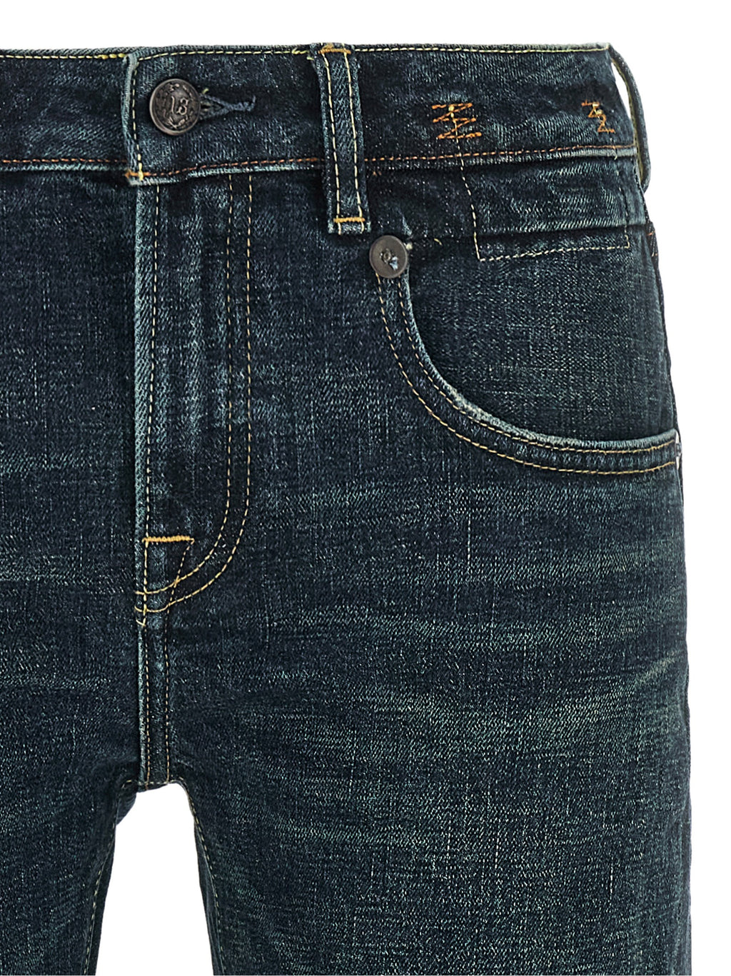 R13 Blue Cotton Straight-Leg Jeans
