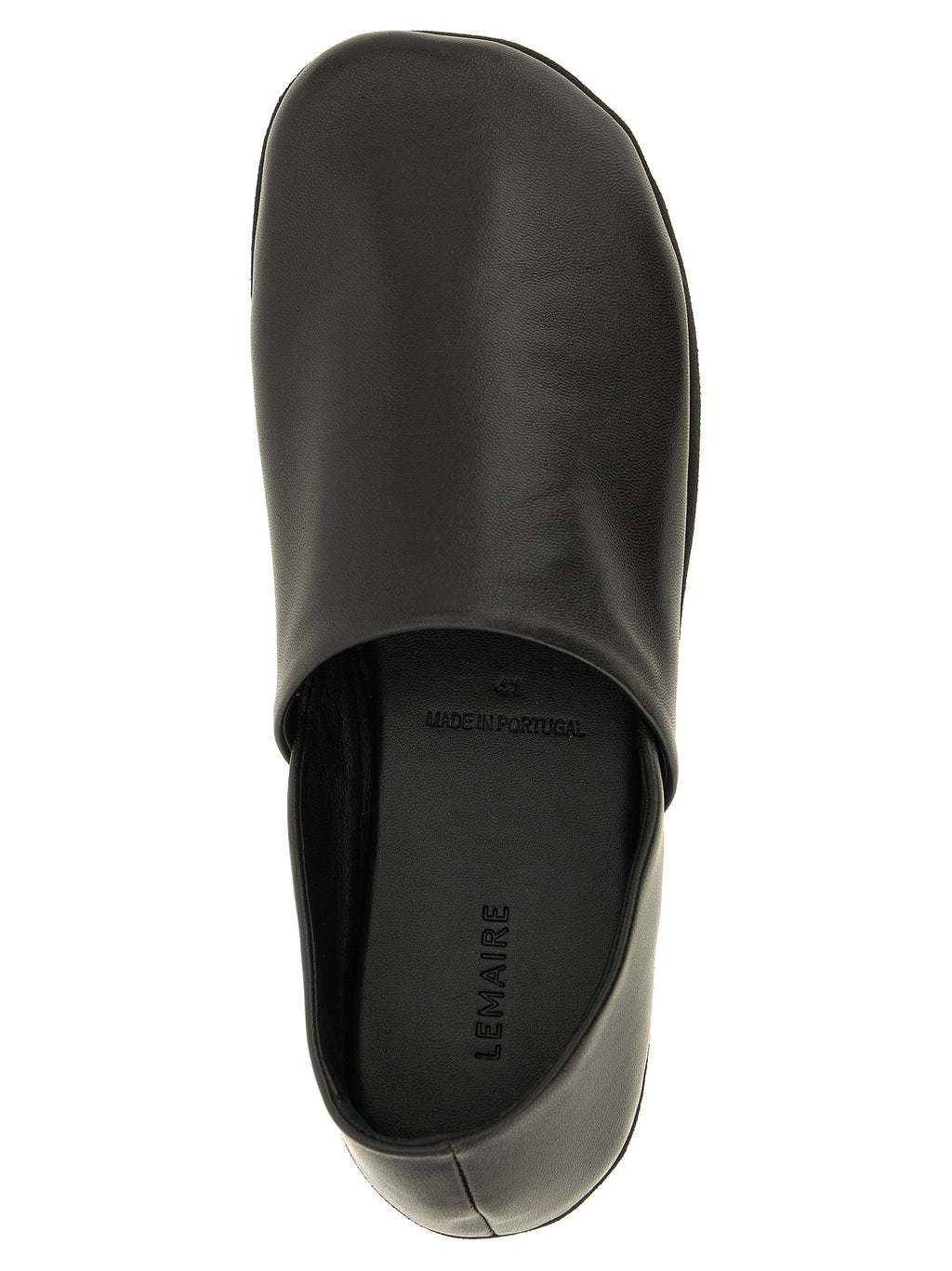 Lemaire Black Lamb Leather Slip-On Loafers