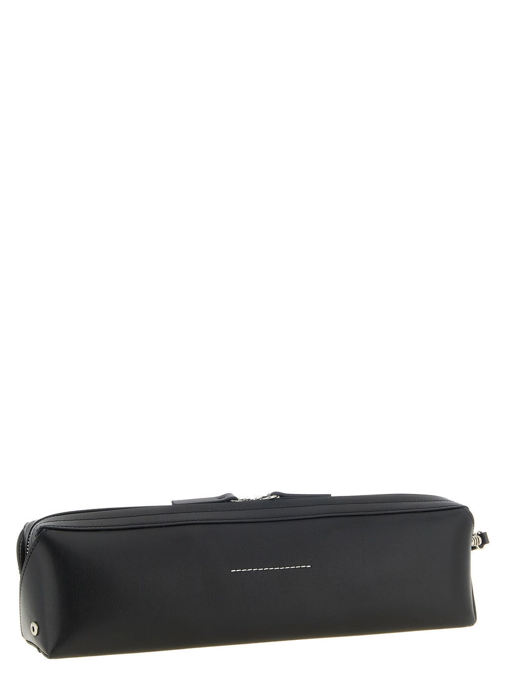 MM6 Maison Margiela Black Cowhide Clutch Bag