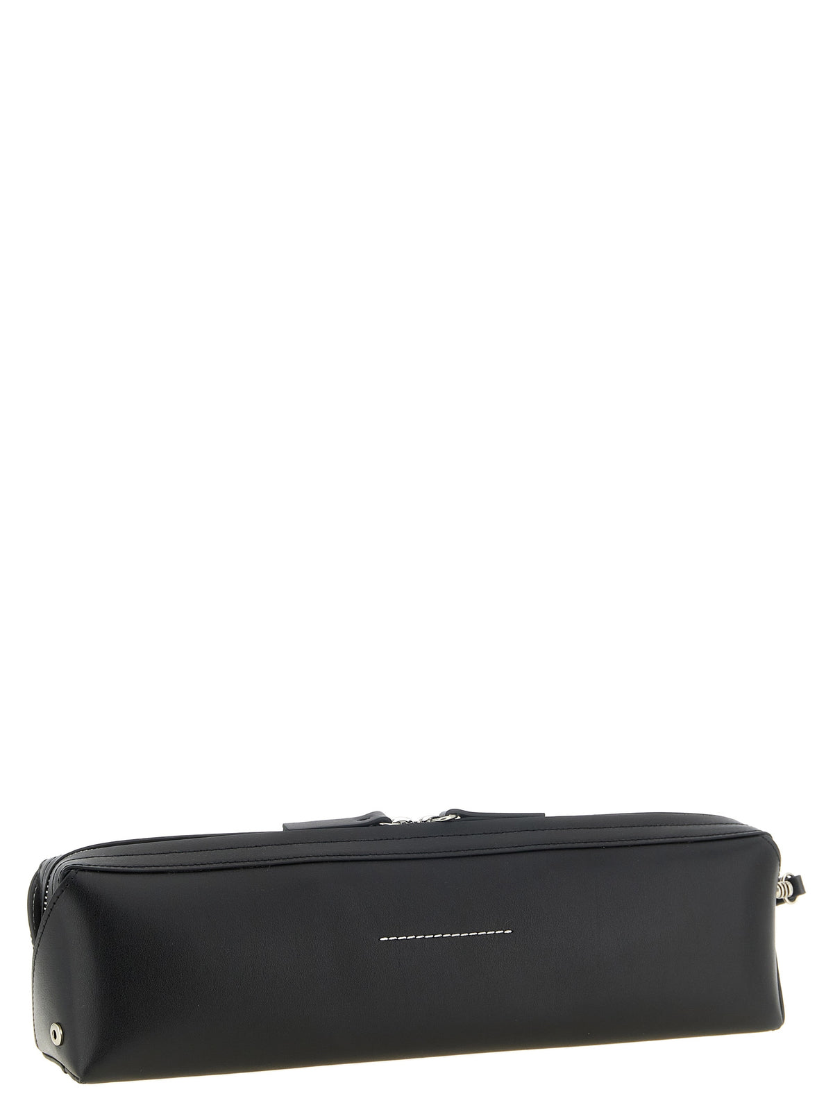 MM6 Maison Margiela Black Cowhide Clutch Bag