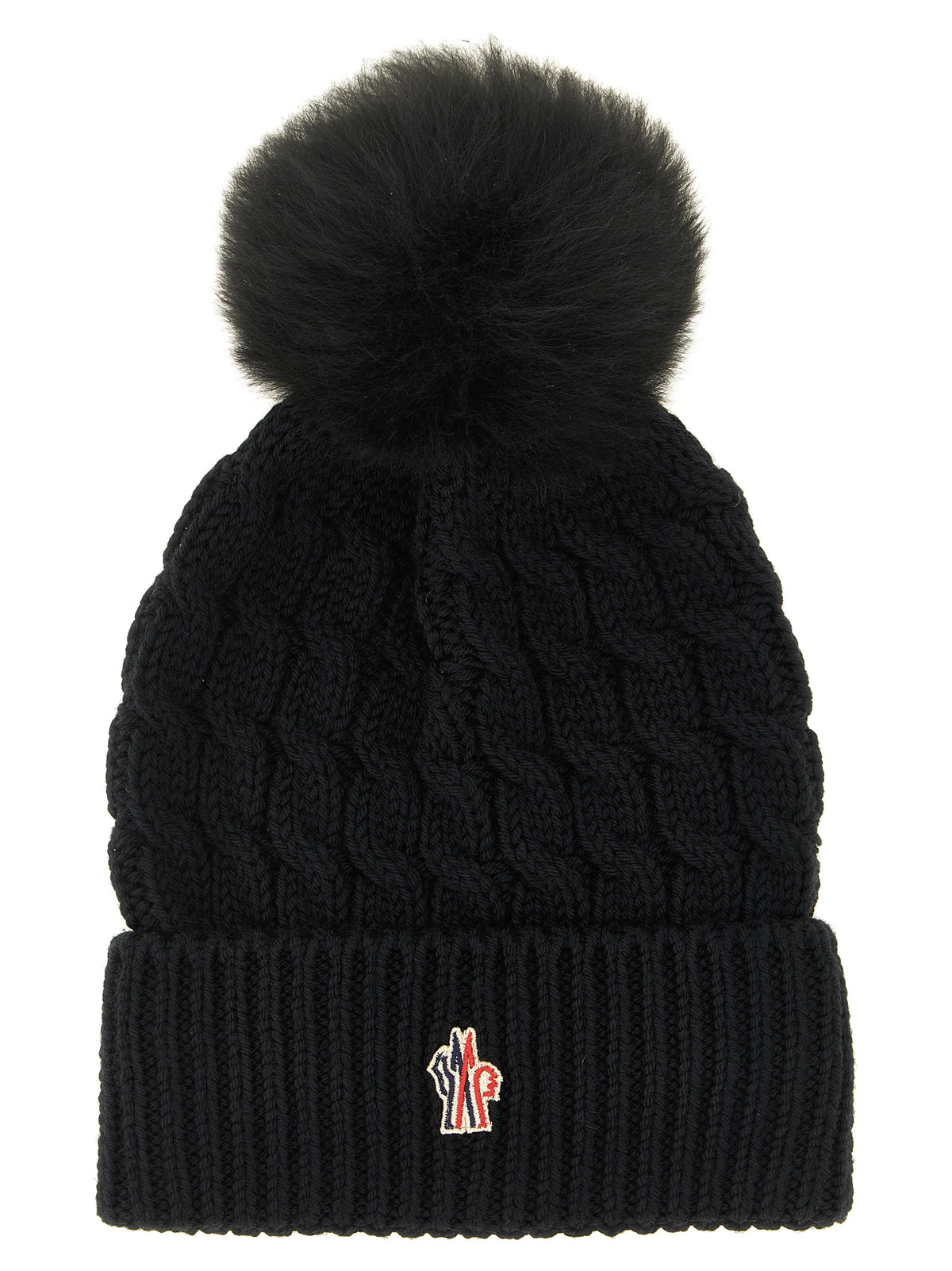 Moncler Grenoble Black Virgin Wool Beanie
