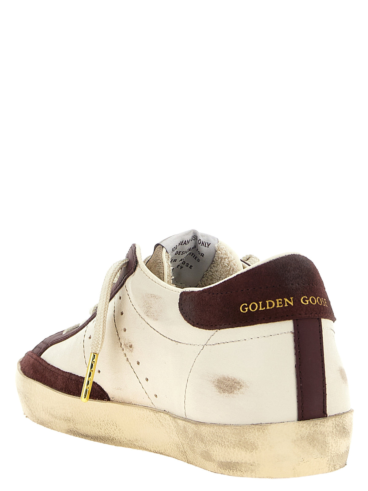 Golden Goose Bordeaux Leather Low Top Sneakers
