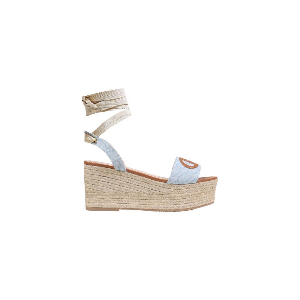 Liu Jo Light Blue Polyester Wedge Sandals
