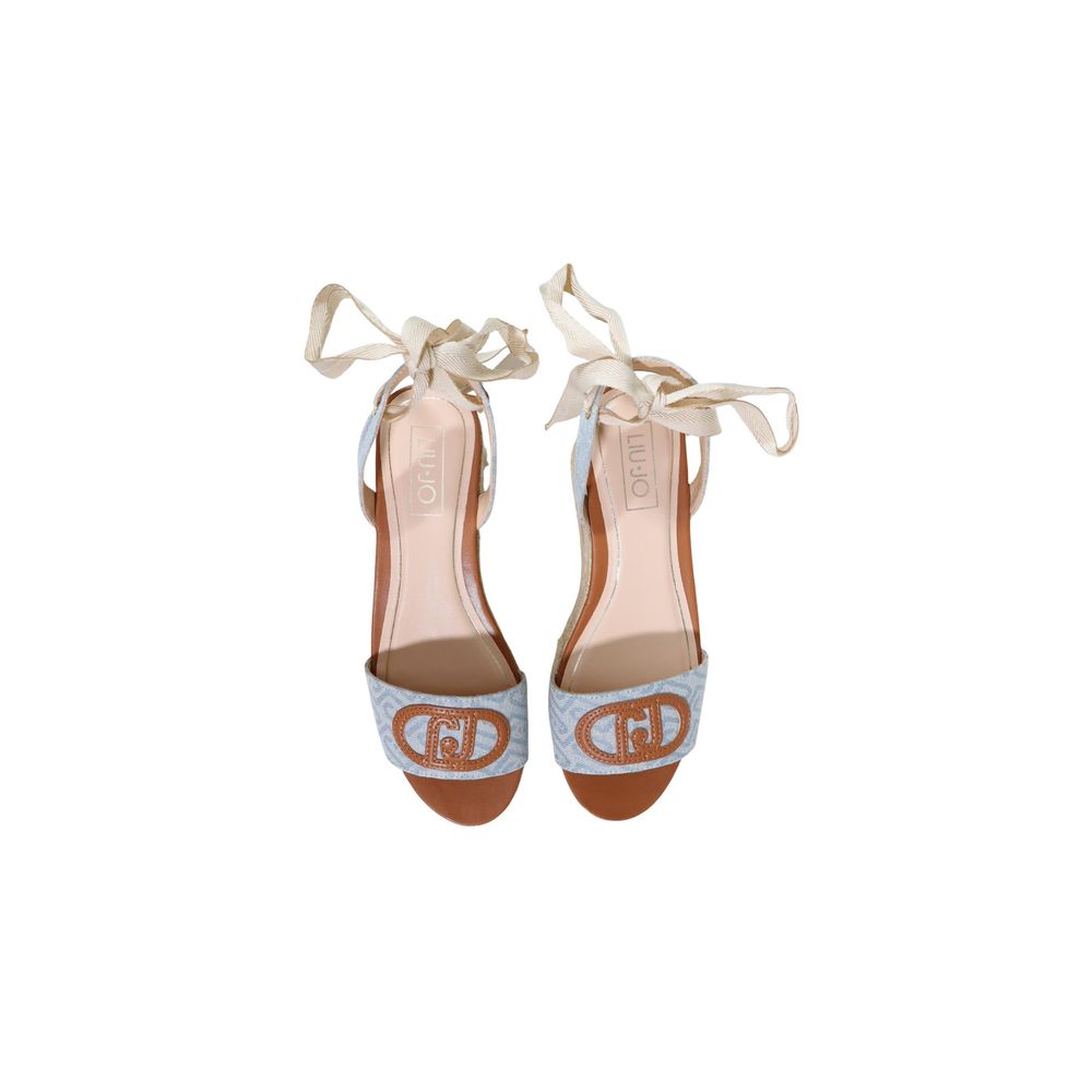 Liu Jo Light Blue Polyester Wedge Sandals
