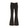 7FOR Black Cotton Bootcut Jeans