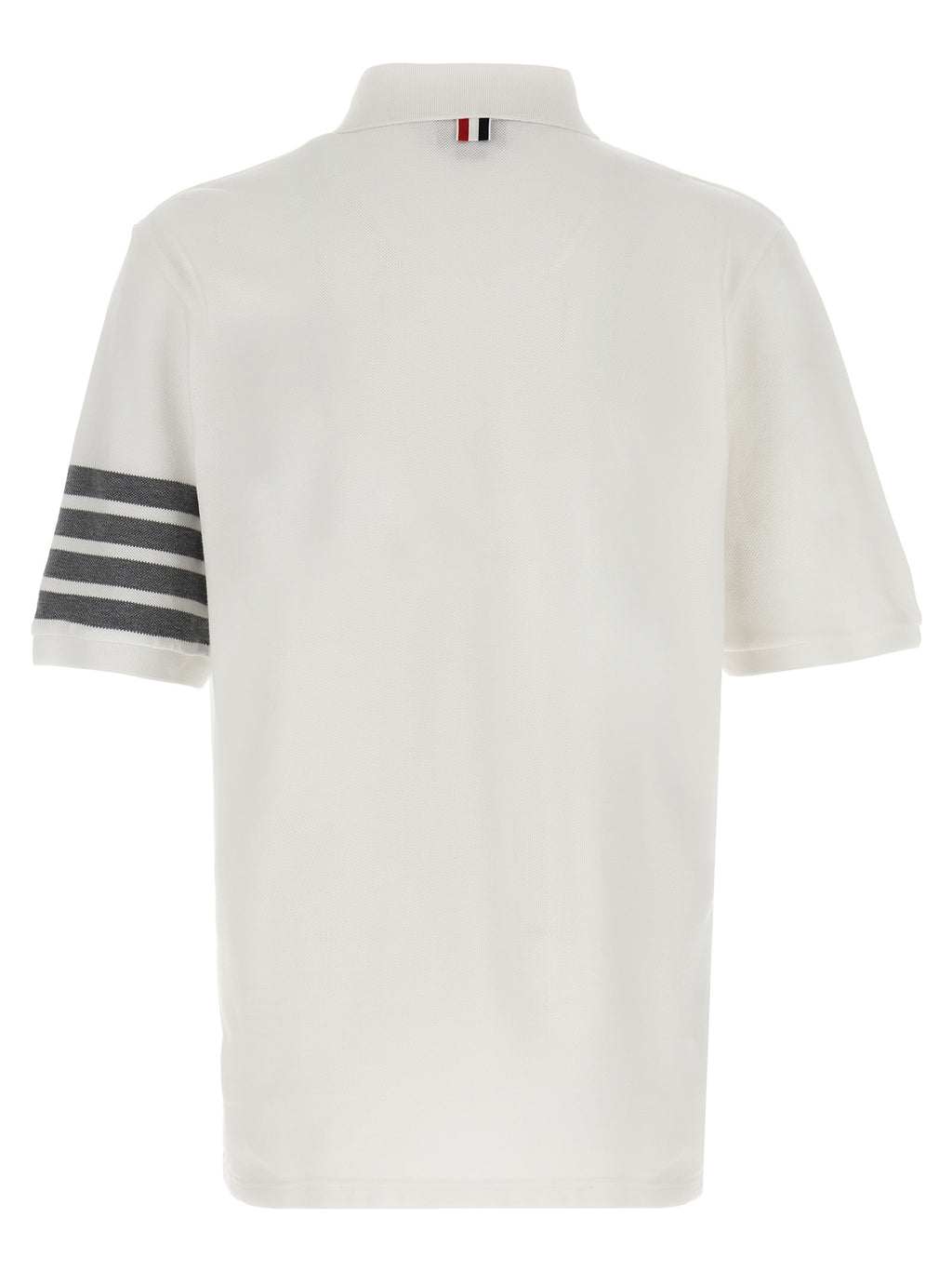 Thom Browne White Cotton Polo Shirt