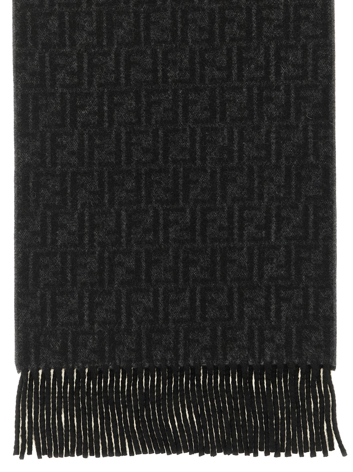 Fendi Black Wool Foulard