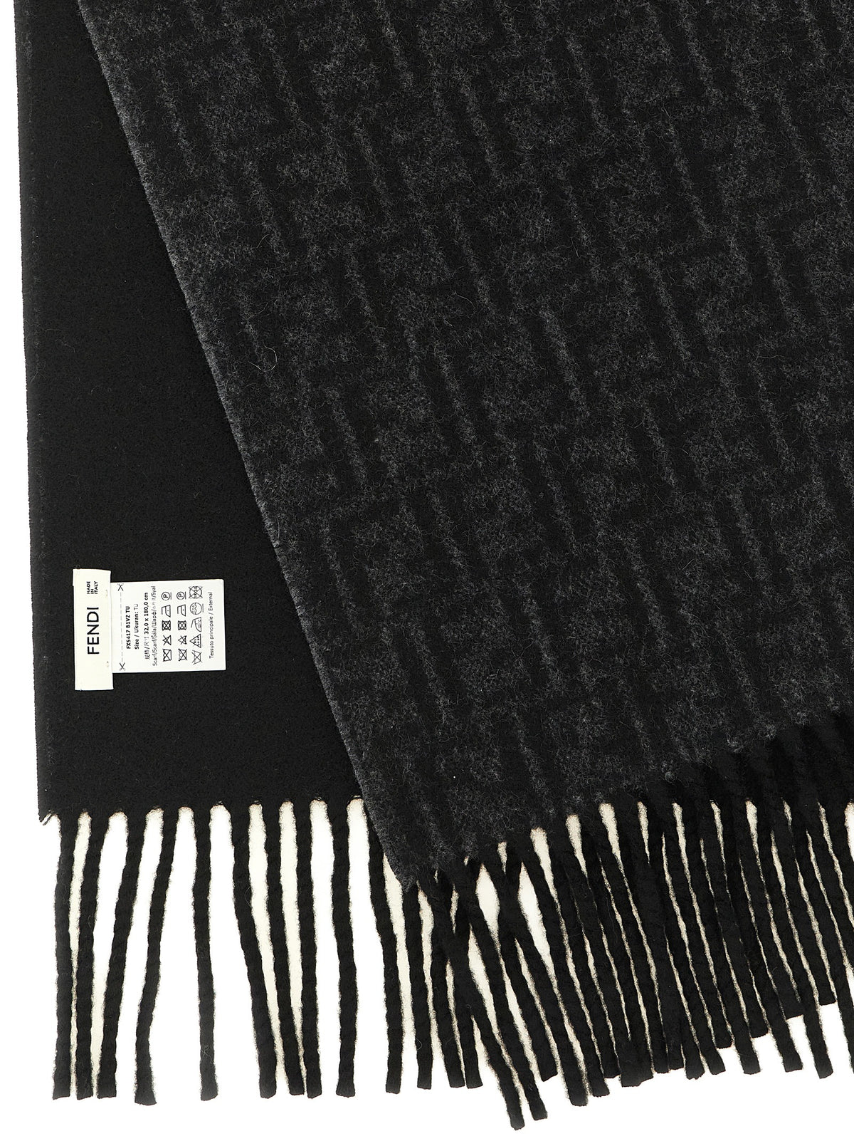 Fendi Black Wool Foulard