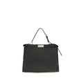 Fendi Black Calf Leather Bos Taurus Shoulder Bag