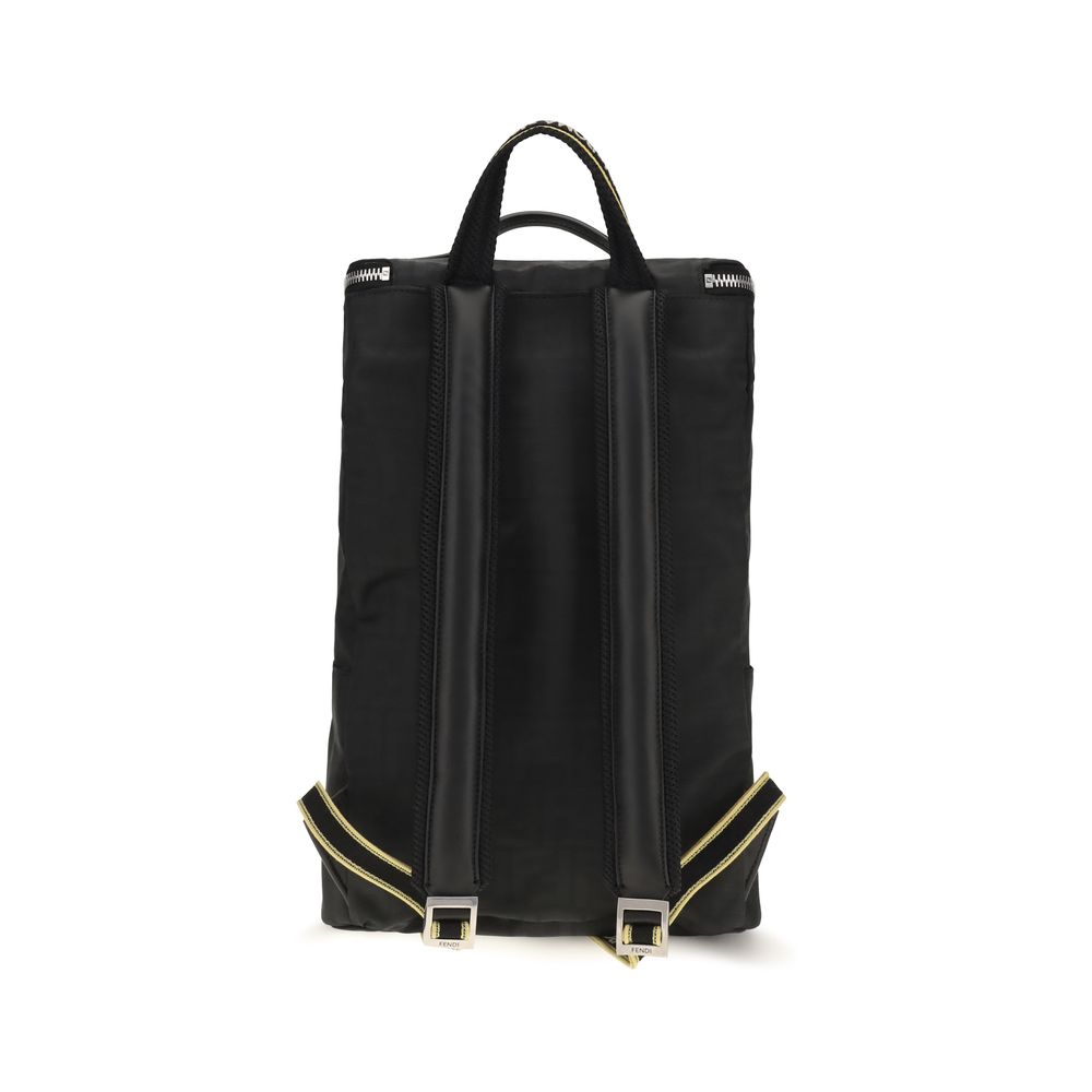 Fendi Black Polyester Backpack