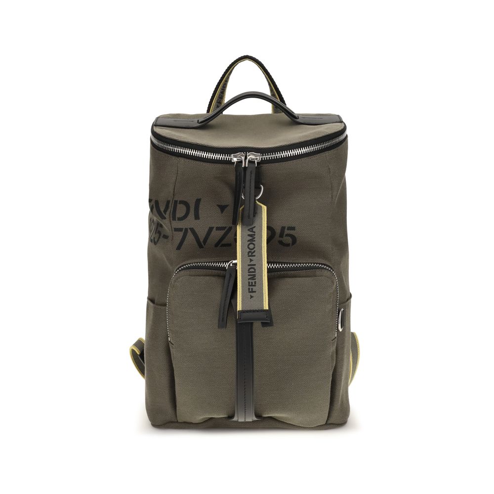 Fendi Bicolor Cotton Backpack