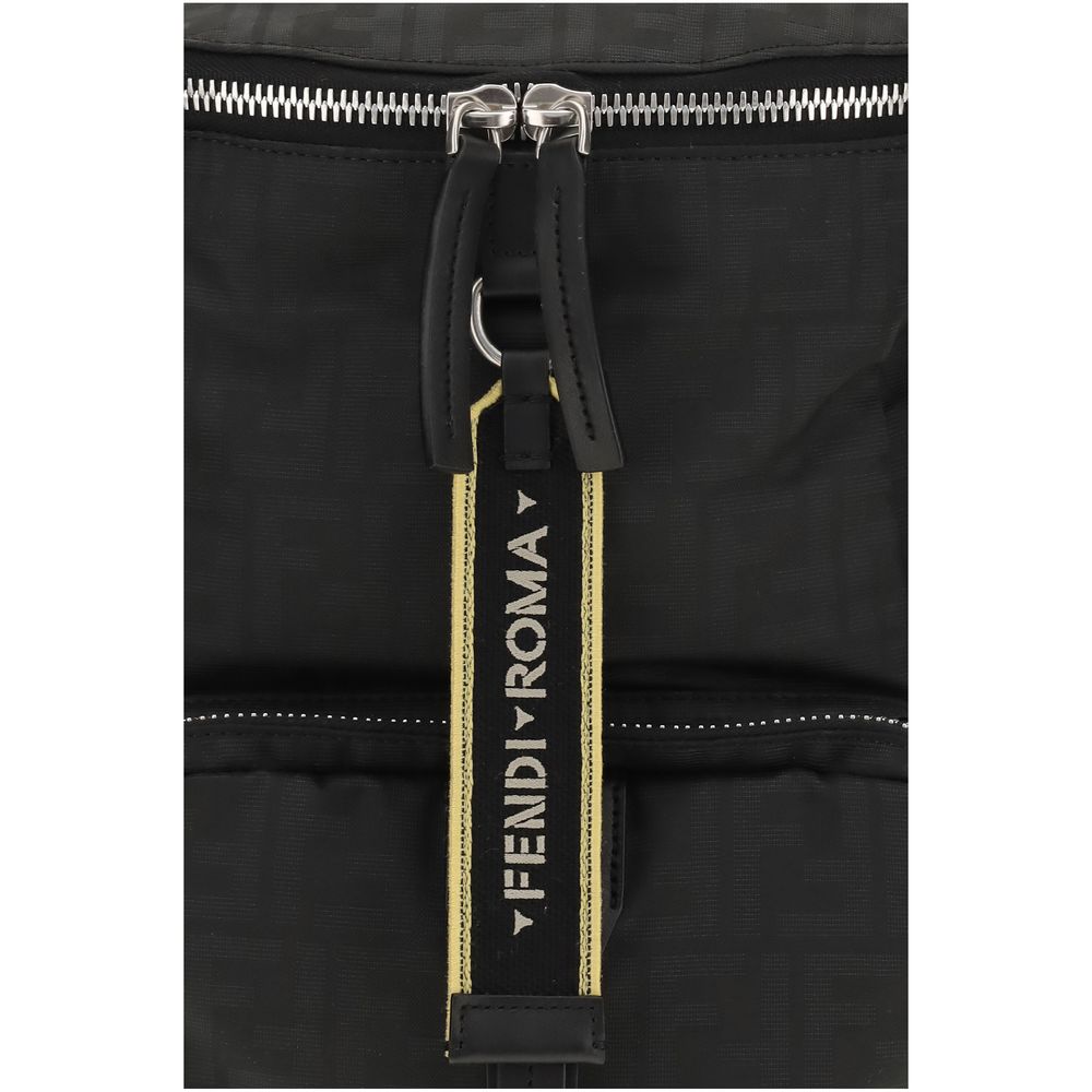 Fendi Black Polyester Backpack