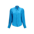 SA SU PHI Blue Silk Dress Shirt