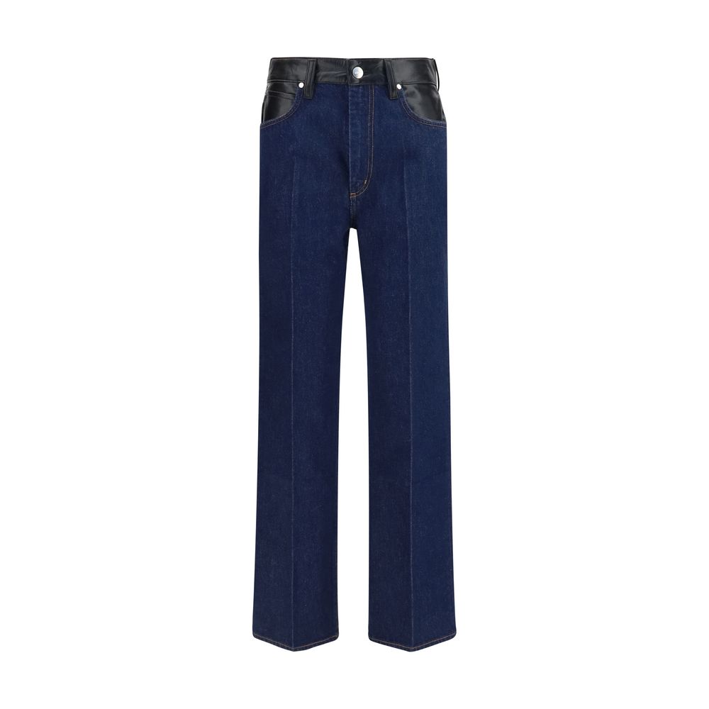 Agolde Blue Recycled Cotton Straight-Leg Jeans