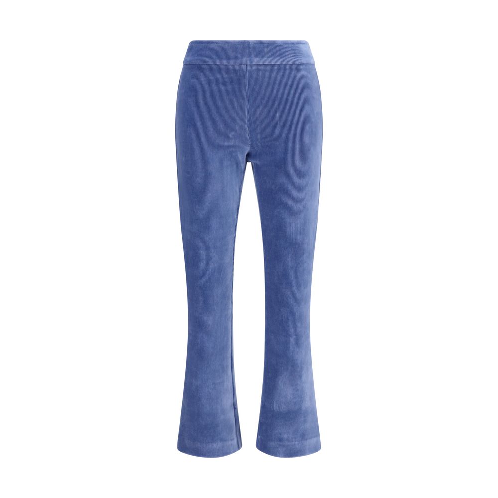Avenue Montaigne Blue Cotton Flared Pants