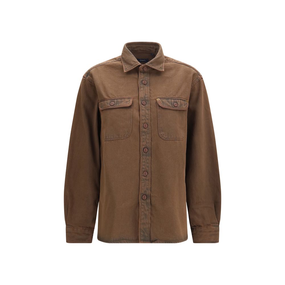 Deperlu Brown Denim Shirt