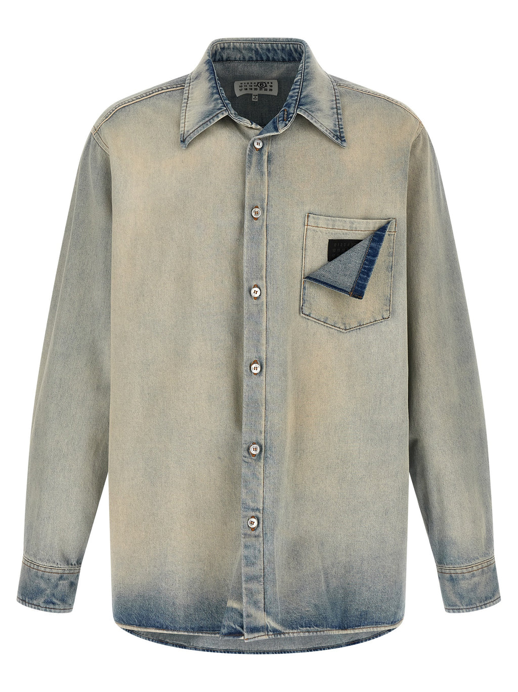 MM6 Maison Margiela Blue Cotton Blouse