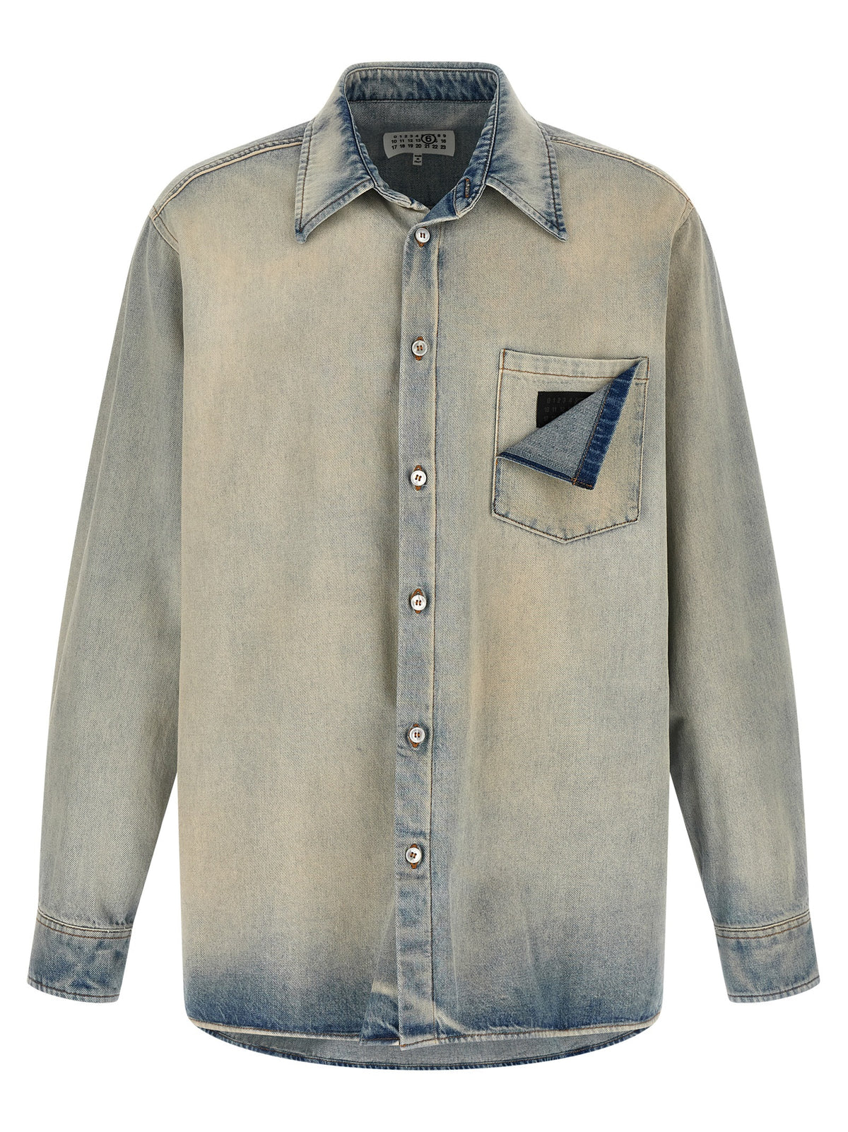 MM6 Maison Margiela Blue Cotton Blouse