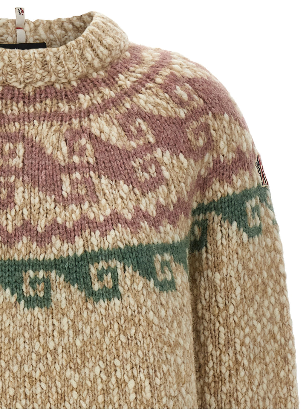 Moncler Grenoble Beige Wool Cardigan