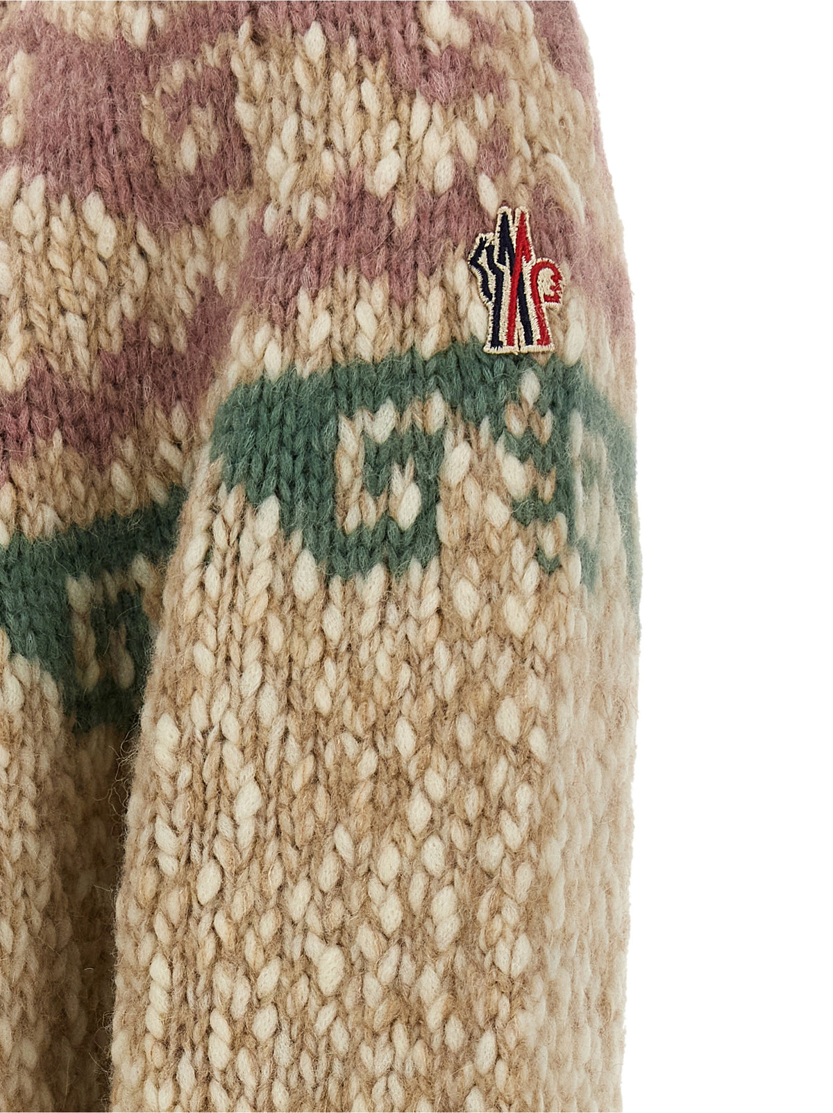 Moncler Grenoble Beige Wool Cardigan