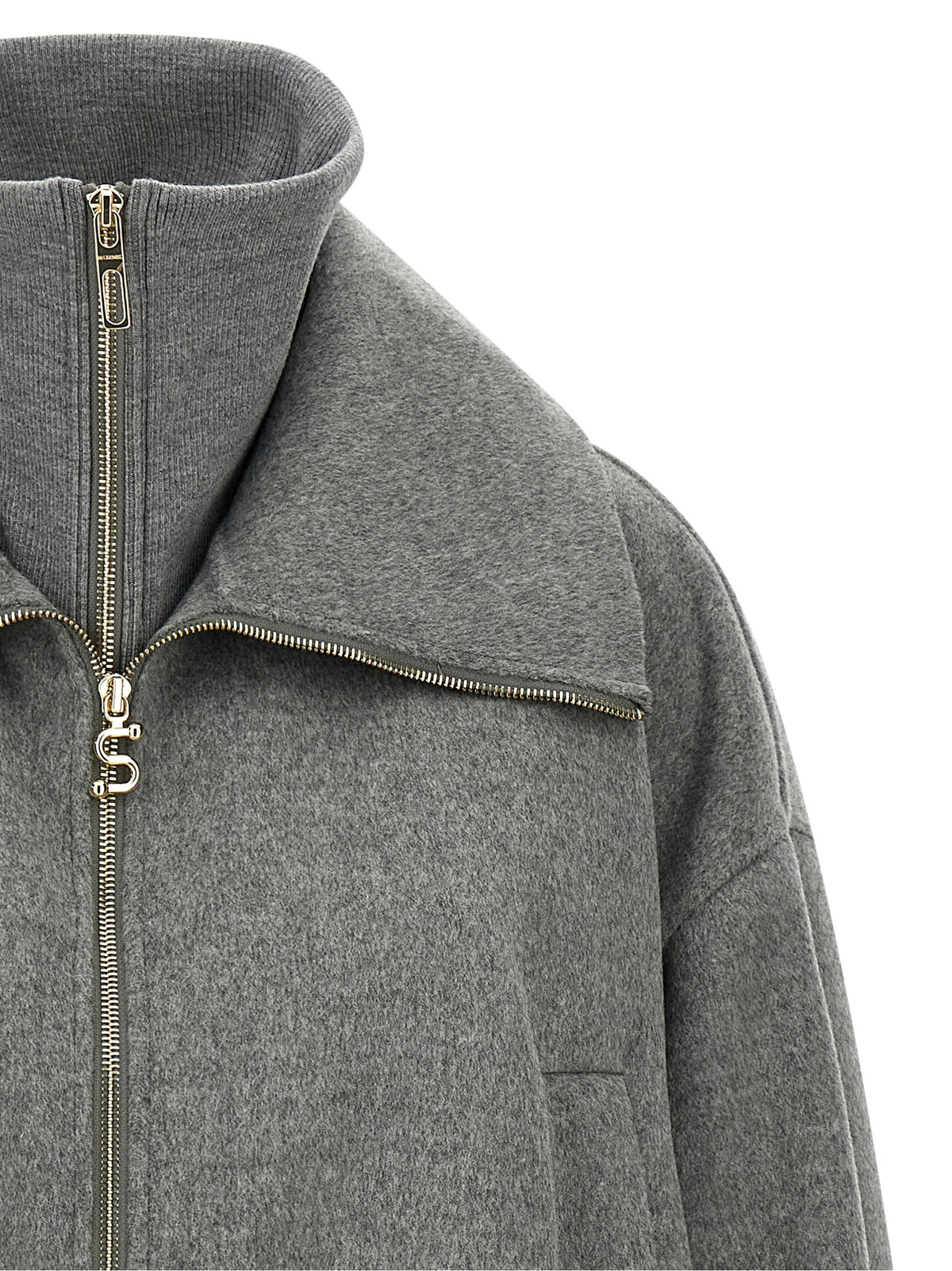Sportmax Gray Wool Bomber