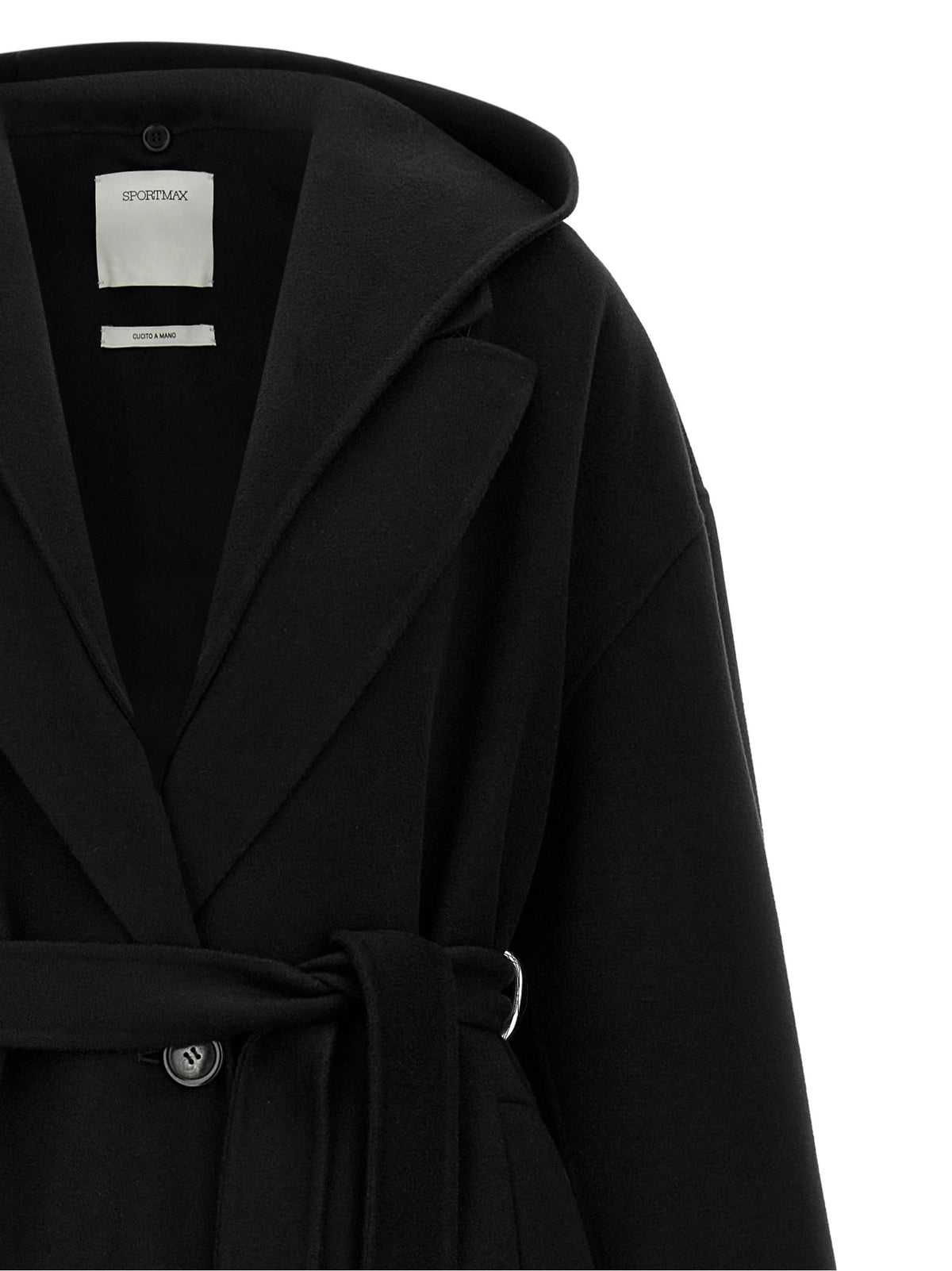 Sportmax Black Wool Coat